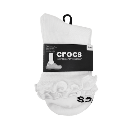 Women / Kids Crocs - CrocsSocks Ruffle Ankle 3 PK