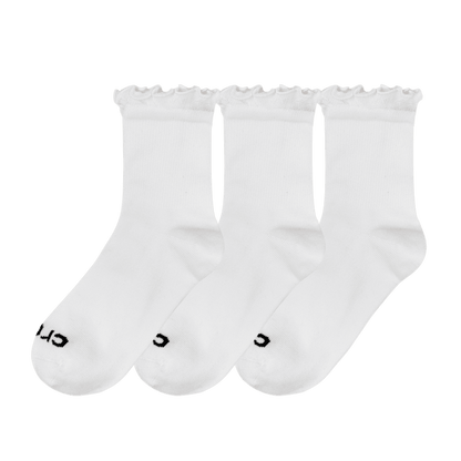 Women / Kids Crocs - CrocsSocks Ruffle Ankle 3 PK