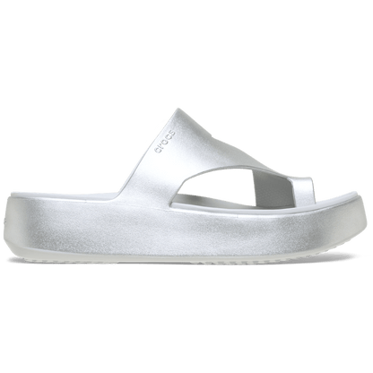Women Crocs - Getaway Metallic Platform Toe Loop