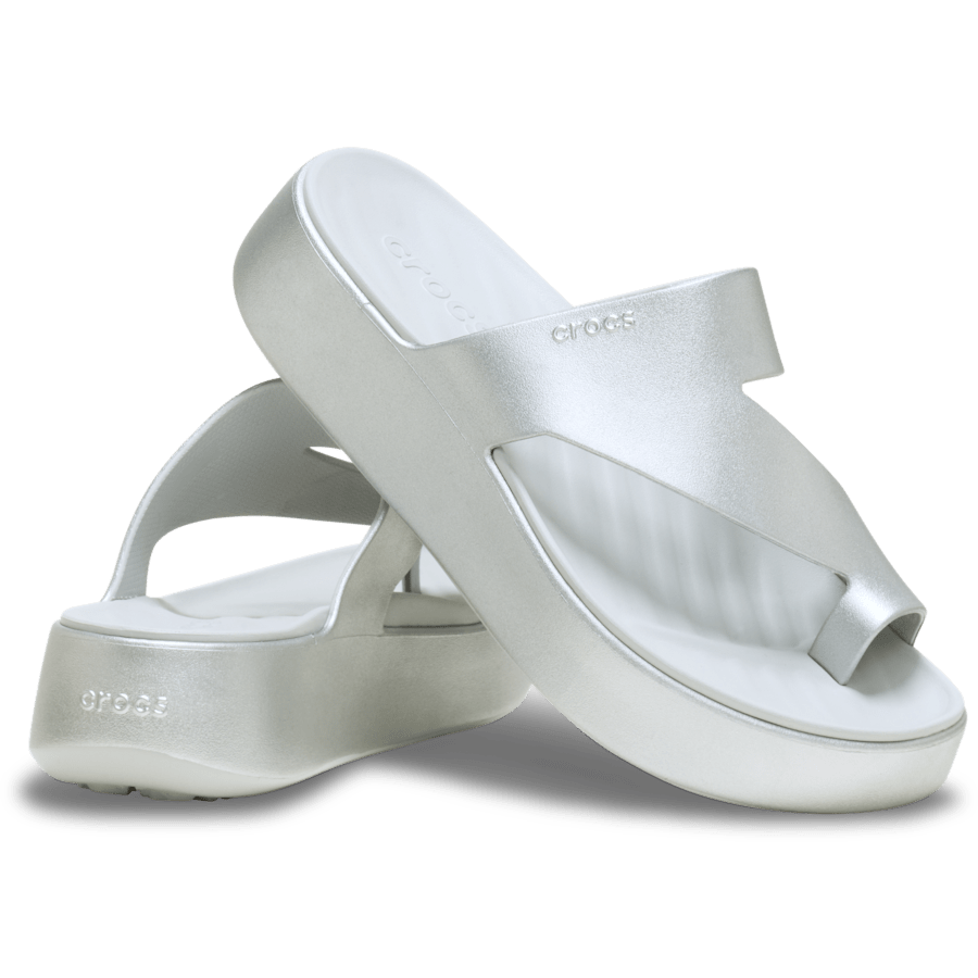 Women Crocs - Getaway Metallic Platform Toe Loop