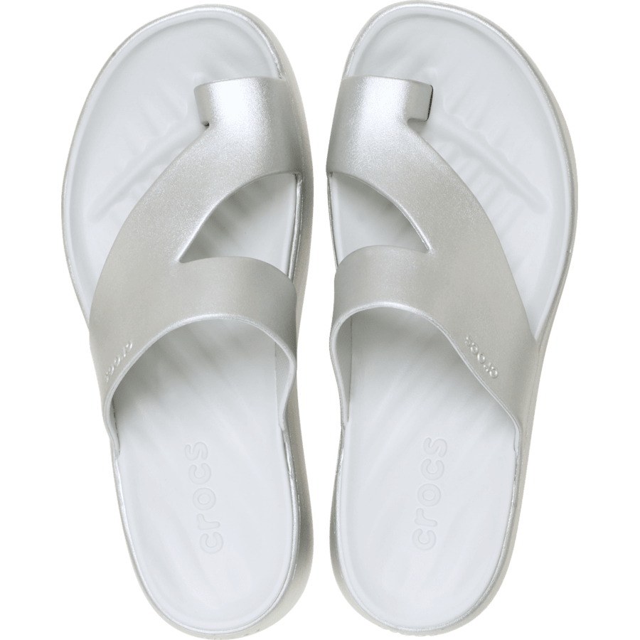 Women Crocs - Getaway Metallic Platform Toe Loop
