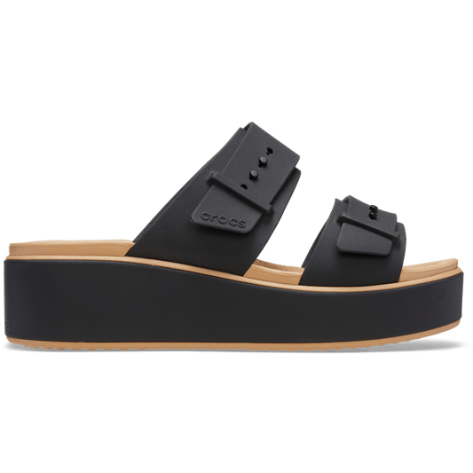 Women Crocs - Brooklyn Buckle Matte Wrap Low Wedge