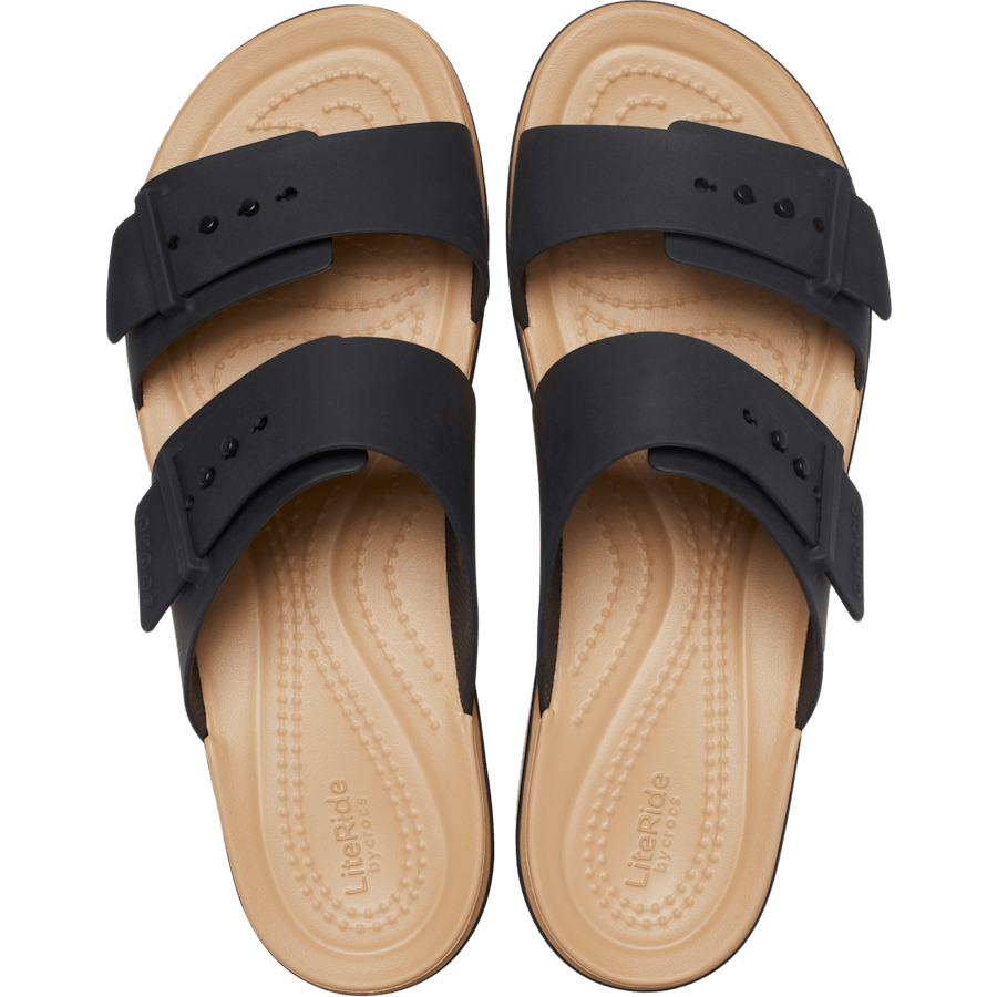 Women Crocs - Brooklyn Buckle Matte Wrap Low Wedge