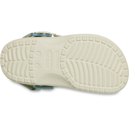 Kids Crocs - Kids’ Classic Denim Flower Adjustable Backstrap Clog