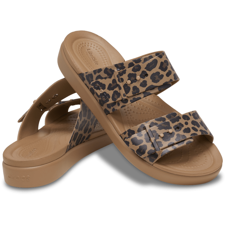 Women Crocs - Brooklyn Animal Buckle Low Low
