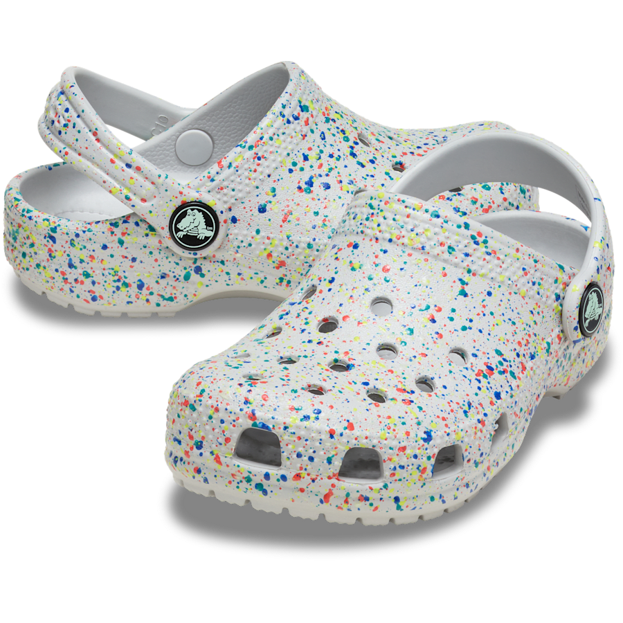 Kids Crocs - Toddler Classic Glow Paint Splatter Clog
