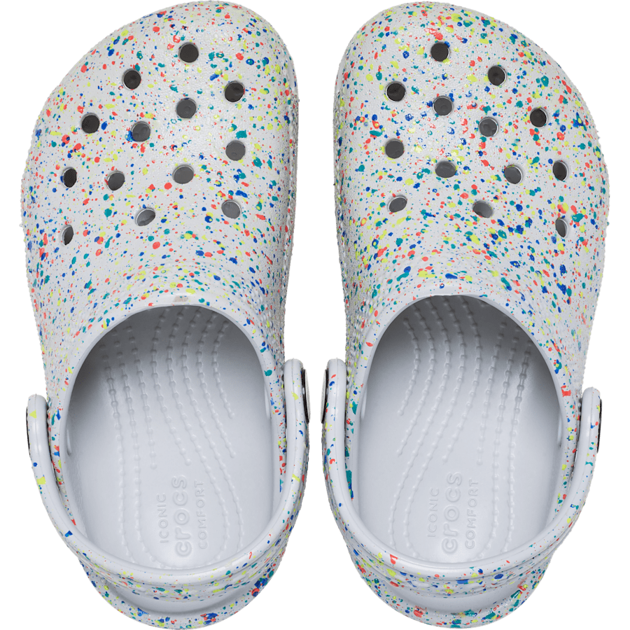 Kids Crocs - Toddler Classic Glow Paint Splatter Clog