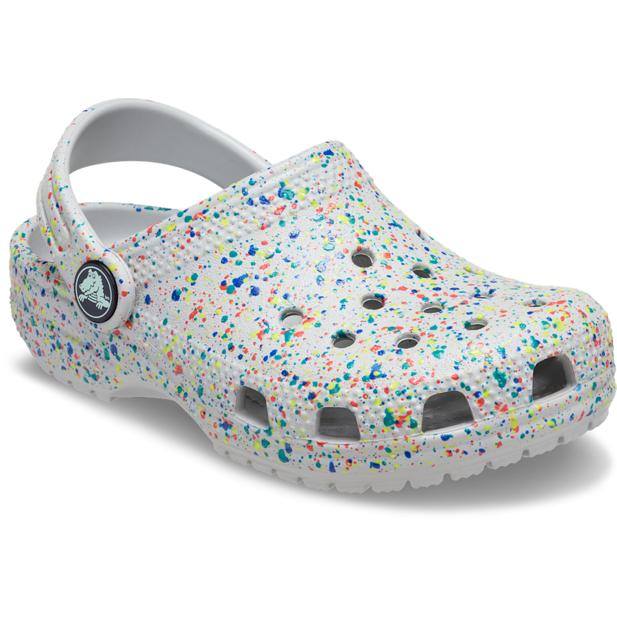 Kids Crocs - Toddler Classic Glow Paint Splatter Clog