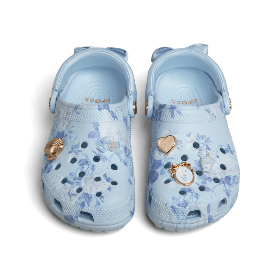 Women Crocs - LoveShackFancy Blue Classic Clog