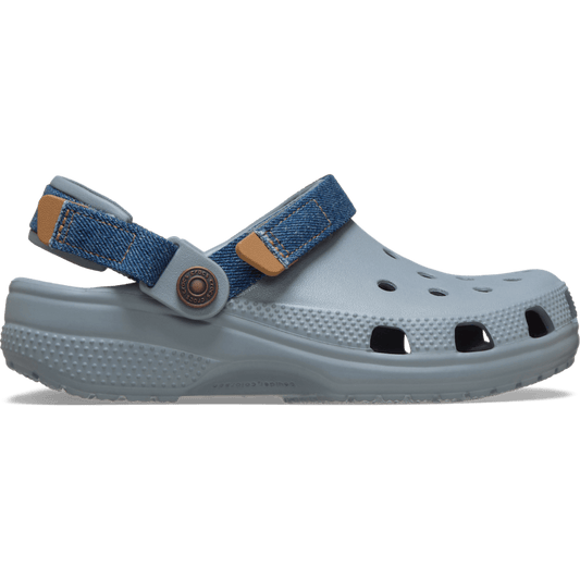 Kids Crocs - Kids' Classic Denim Adjustable Backstrap Clog
