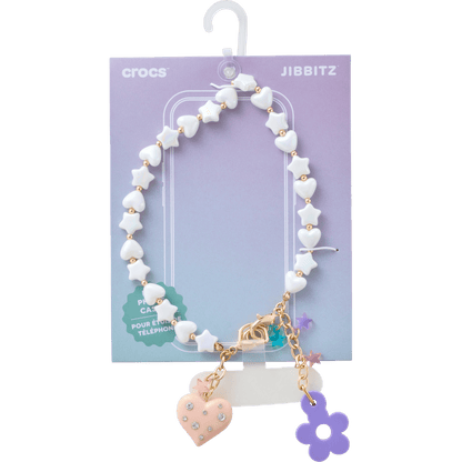 Women / Kids Crocs - Beaded Heart Flower Phone Wristlet