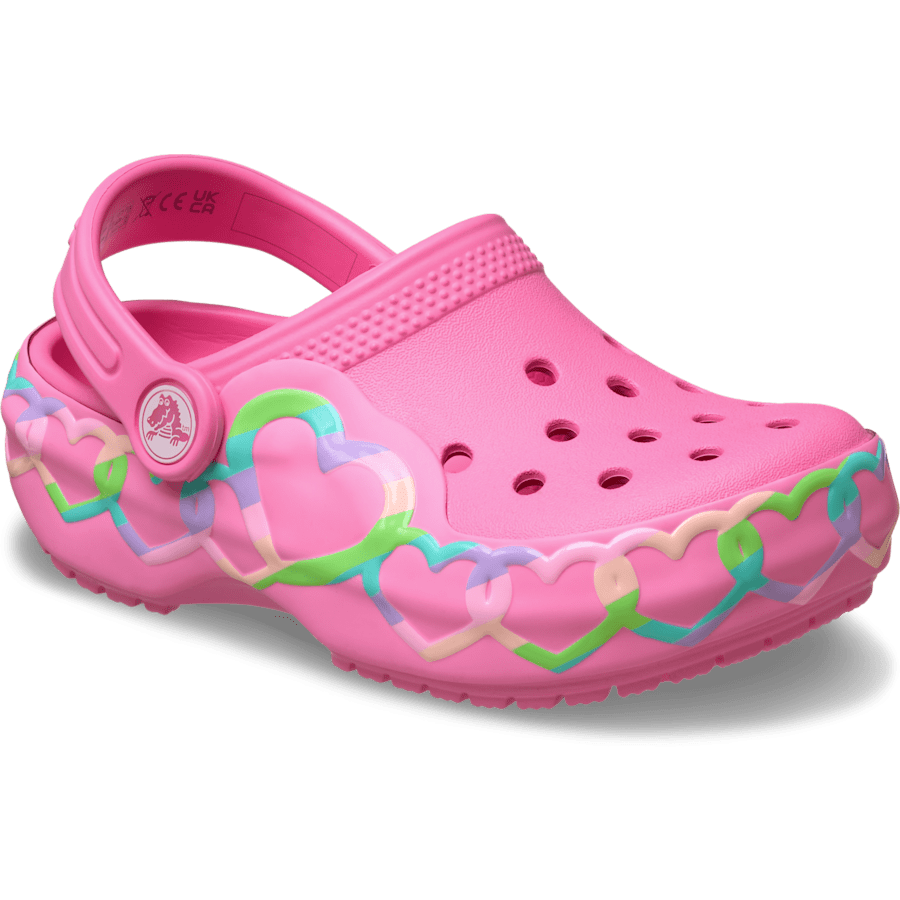 Kids Crocs - Toddler Classic Heart Lights Clog