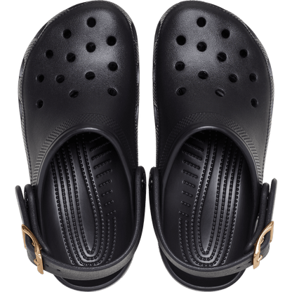 Women Crocs - Classic Metallic Buckle Clog
